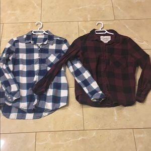 Bundle of two plaid shirts